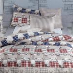 Heimatli DF Karo 100% Mako-Baumwolle mercerisiert, Satin