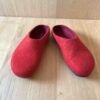 Filzhausschuhe Rubin Rot